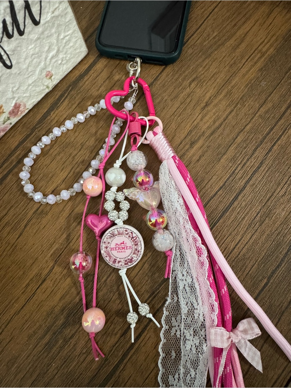 Pink Phone/Key/Bag Chain #P1128 - Picture 12 of 12